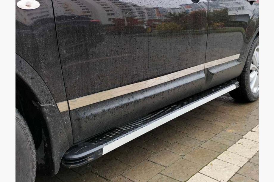 Nissan Qashqai 2010-2014 Modanature porta Carmos (4 pz, acciaio inox) Image