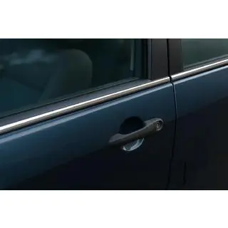 Cornici Esterne Finestrini Acciaio Inox (4 pz) Ford Focus I 1998-2005 foto 1