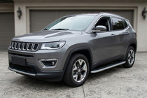 Jeep Compass 2016- Pedane Laterali Tayga Grey (2 pz, Alluminio) foto 1