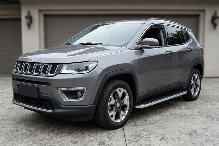 Jeep Compass 2016- Pedane Laterali Tayga Grey (2 pz, Alluminio) Image