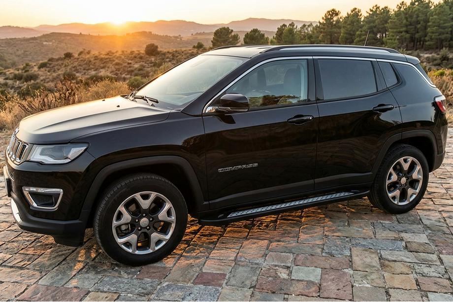 Jeep Compass 2016- Pedane Laterali Vision New Black (2 pz, Alluminio) Image