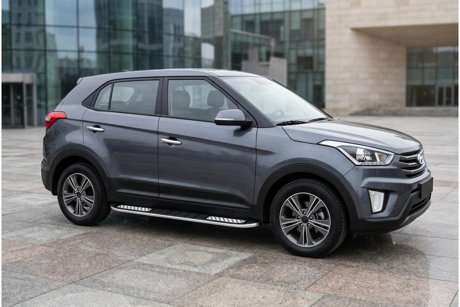 Hyundai Creta 2014-2020 Pedane Laterali Tayga V2 (2 pz, Alluminio) Foto 1