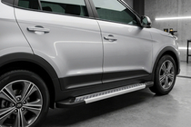 Hyundai Creta 2014-2020 Pedane Laterali Vision New Grey (2 pz, Alluminio) foto 1