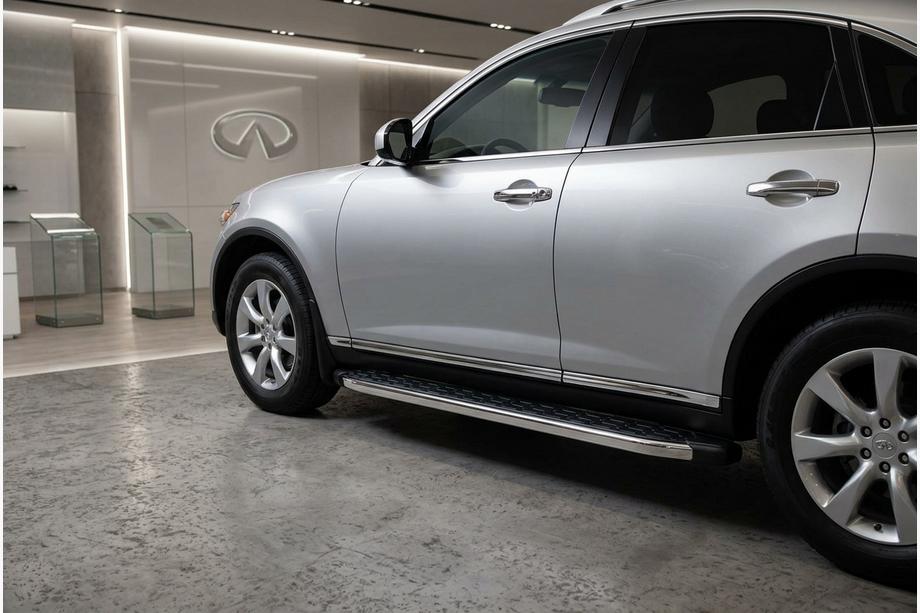 Infiniti FX 2003-2008 Pedane Laterali BlackLine (2 pz, Alluminio) Image