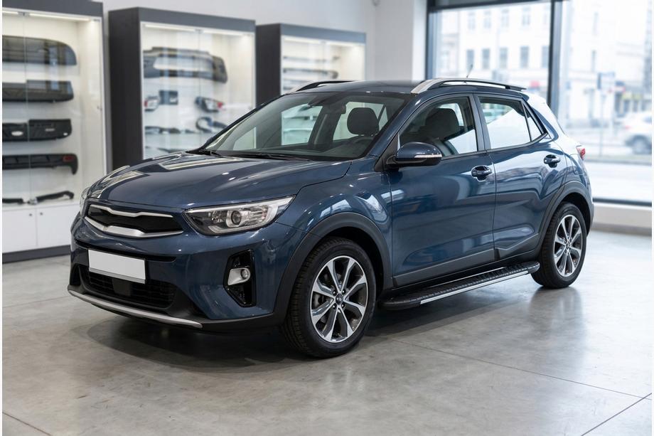 Kia Stonic 2017- Pedane laterali Bosphorus Grey (2 pz, alluminio) Image