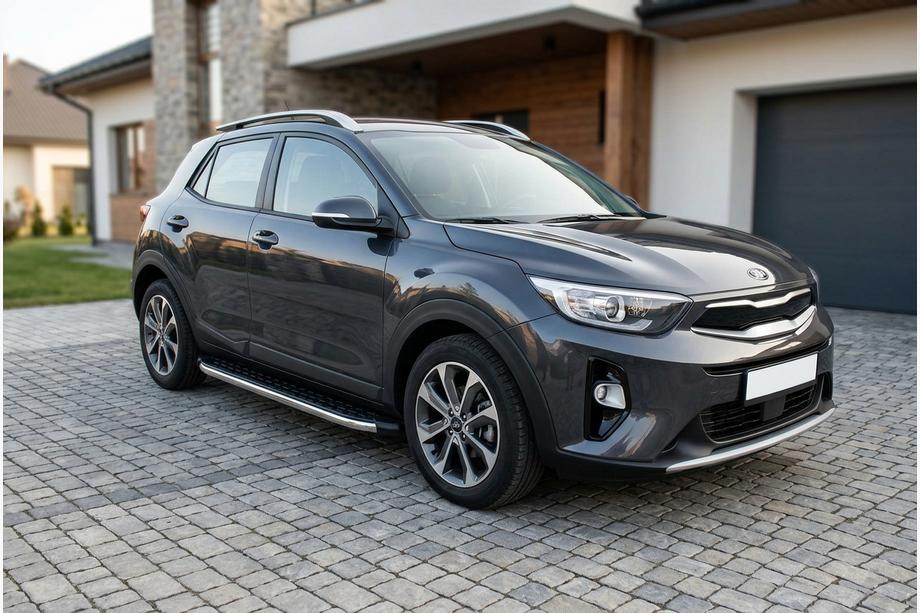 Kia Stonic 2017- Pedane Laterali BlackLine (2 pz, Alluminio) Image