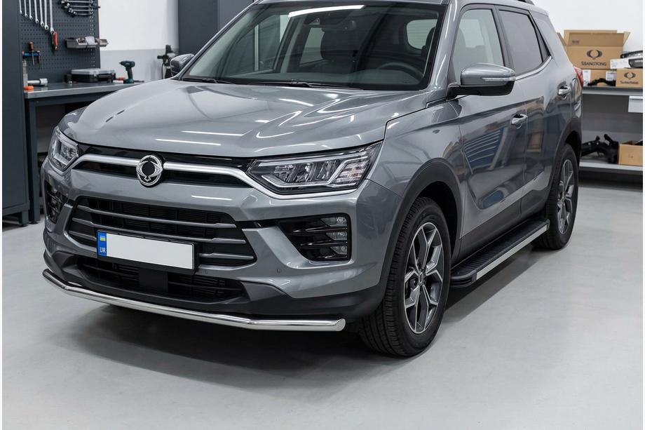SsangYong Korando 2019- Pedane Laterali Maya V1 (2 pz, Alluminio) Image