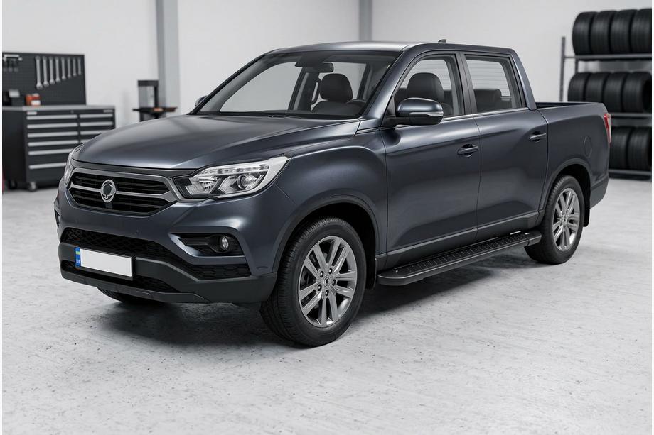 SsangYong Musso II 2018– Pedane Laterali Allmond Black (2 pz, Alluminio) Foto 1