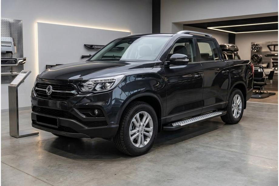 SsangYong Musso II 2018– Pedane laterali Allmond Grey (2 pz, alluminio) Foto 1