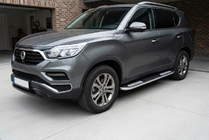 SsangYong Rexton II 2017- Pedane Laterali Tayga V2 (2 pz, Alluminio) foto 1