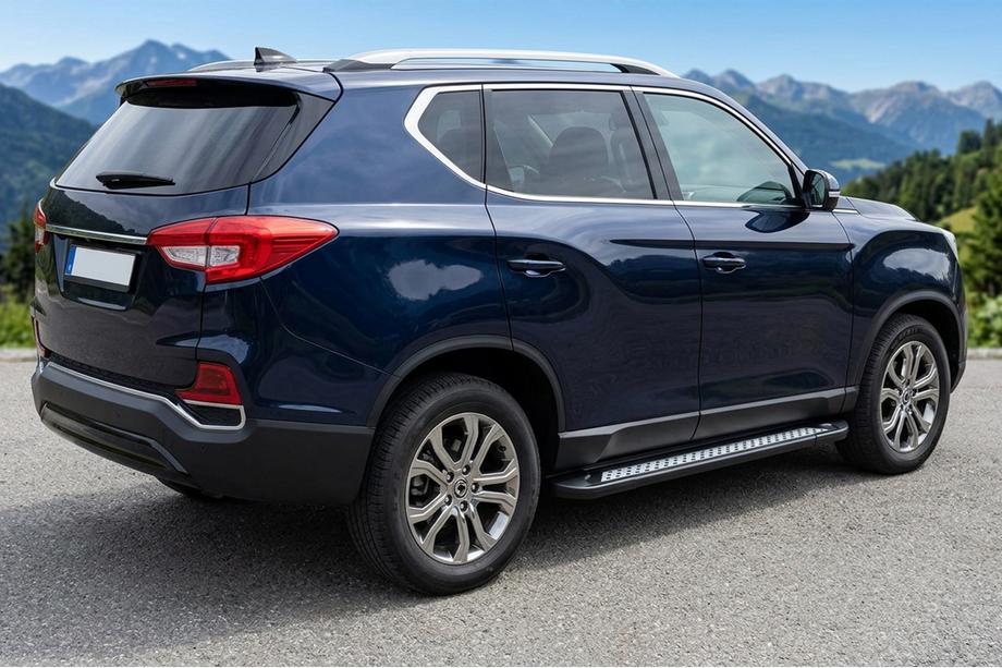 SsangYong Rexton II 2017- Pedane Laterali Vision New Black (2 pz, Alluminio) Image