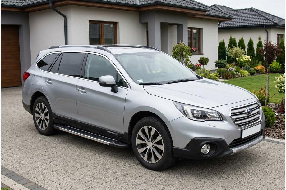 Subaru Outback 2014-2019 Pedane Laterali RedLine (2 pz, Alluminio) Image