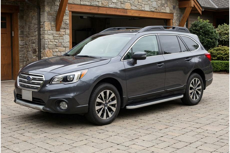 Subaru Outback 2014-2019 Pedane Laterali Tayga Grey (2 pz, Alluminio) Foto 1