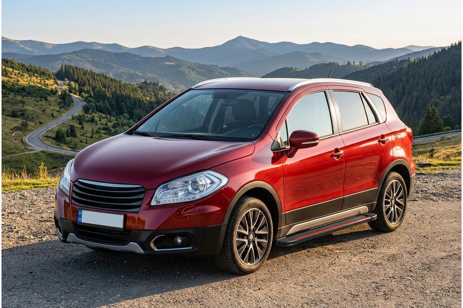 Suzuki SX4 S-Cross 2013-2016 Pedane Laterali Maya Red (2 pz, Alluminio) Image