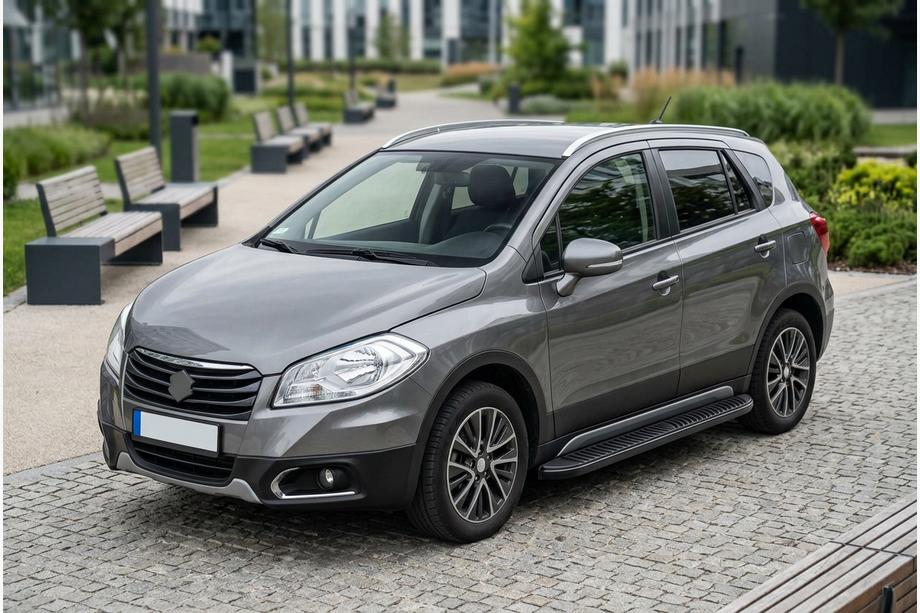 Suzuki SX4 S-Cross 2013-2016 Pedane Laterali Tayga Black (2 pz, Alluminio) Image