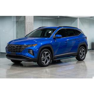 Pedane Laterali Maya Blue (2 pz, Alluminio) Hyundai Tucson NX4 2021- foto 1