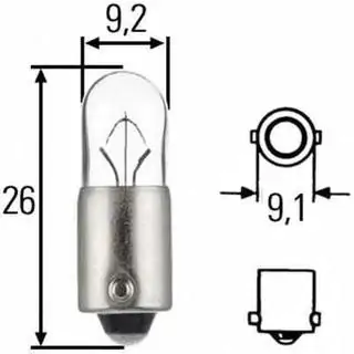 Lampadina Spia Narva 17141 T4W 24V 4W BA9 foto 2