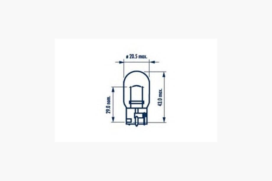 Lampadina spia Narva 17632 W21W 12V 21W W3x16d Foto 3