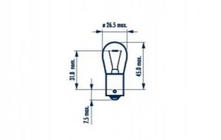 Lampadina di segnalazione Narva 17635 P21W 12V BA15S foto 2