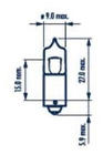 Lampadina Spia Narva 17835 H20W 12V 20W BA9s foto 2