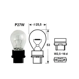 Lampadina Indicatore Narva 17941 P27W 12V 27W W2,5x16d foto 2
