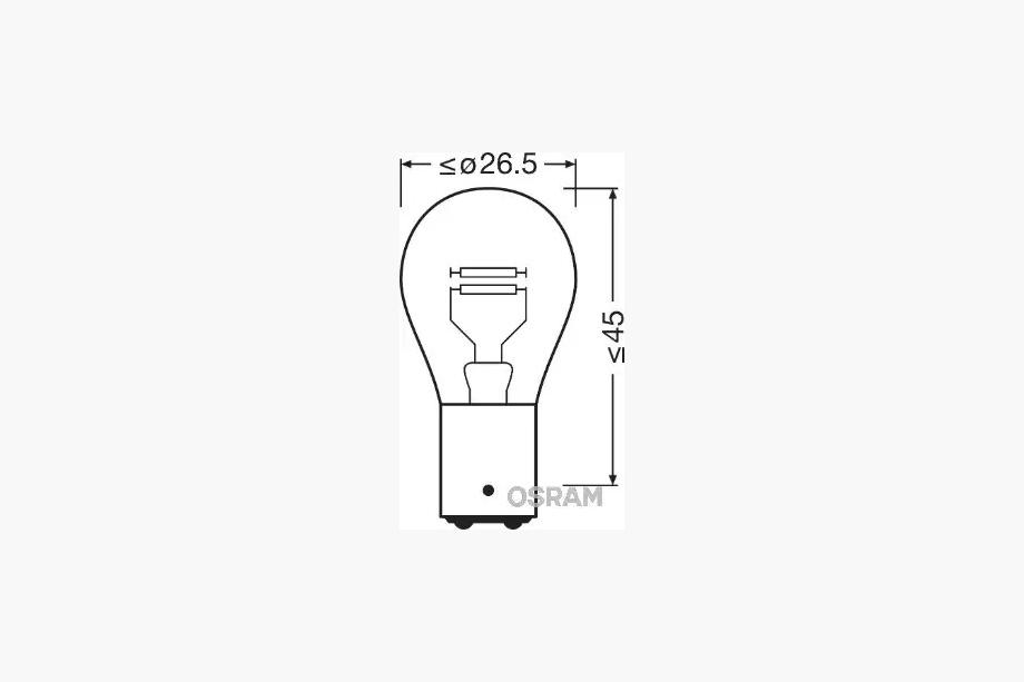 Lampadina Indicatore Osram 7537 P21/5W 24V 21W BA15d Foto 2