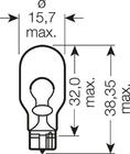 Lampadina di segnalazione Philips 12067 W16W 12V W2.1x9.5d foto 2