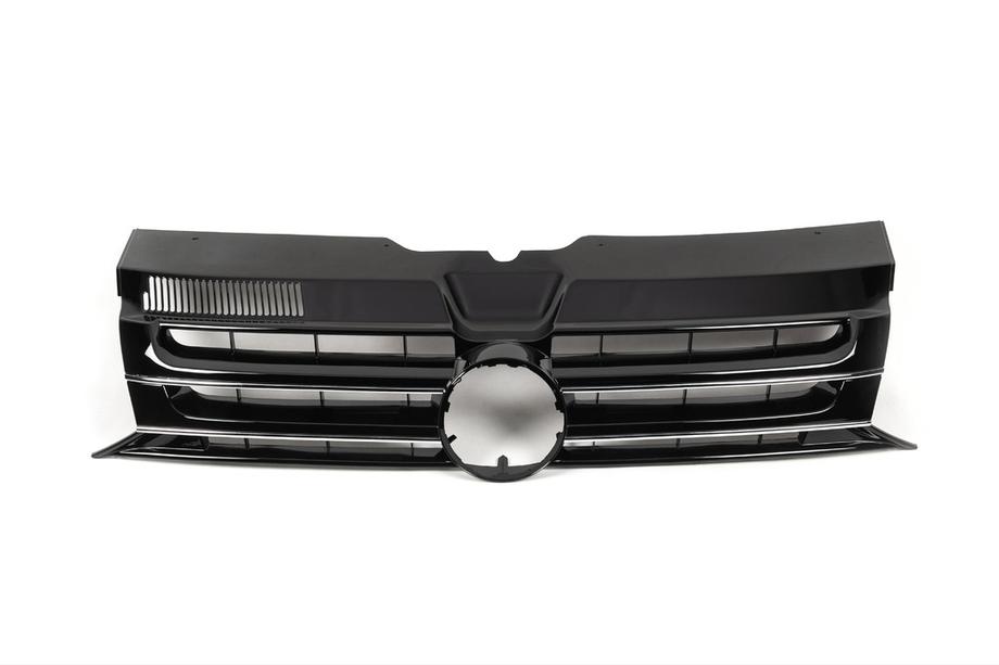Volkswagen T5 2010-2015 Griglia Anteriore Nero Lucido (per Emblema) Foto 1