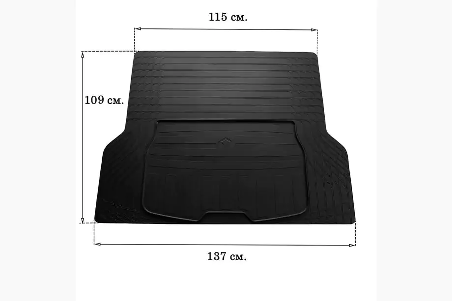 Tappetino bagagliaio universale L 137x109cm (Stingray, gomma) Foto 1