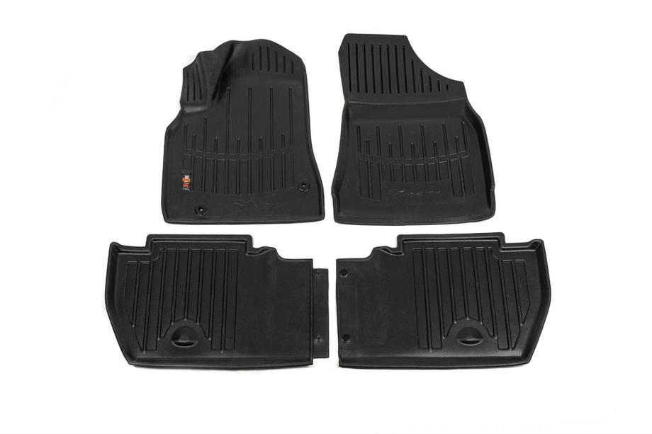 Peugeot Partner Tepee 2008-2018 Tappetini in gomma Stingray 3D (4 pz, poliuretano) Image