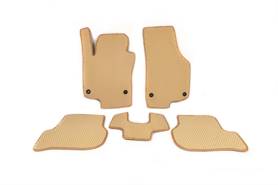Volkswagen Golf 5 2003-2009 Tappetini EVA (Beige) Image