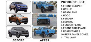 Ford Ranger 2011–2022 Kit Carrozzeria (Design F150 Raptor 2015-2020) foto 2
