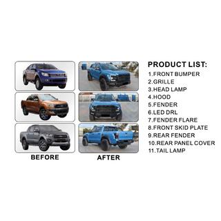 Kit Carrozzeria (Design F150 Raptor 2015-2020) Ford Ranger 2011–2022 foto 2