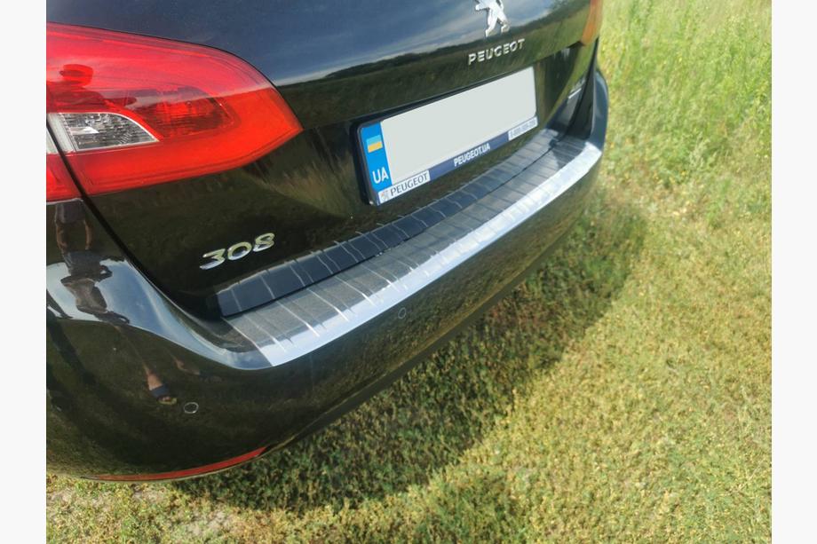 Peugeot 308 2014-2021 Protezione paraurti posteriore Carmos (SW, acciaio inox) Foto 1