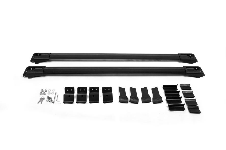 Renault Duster 2018-2024 Barre portatutto per mancorrenti con chiave Wingbar V1 (2 pz) Nero Foto 3