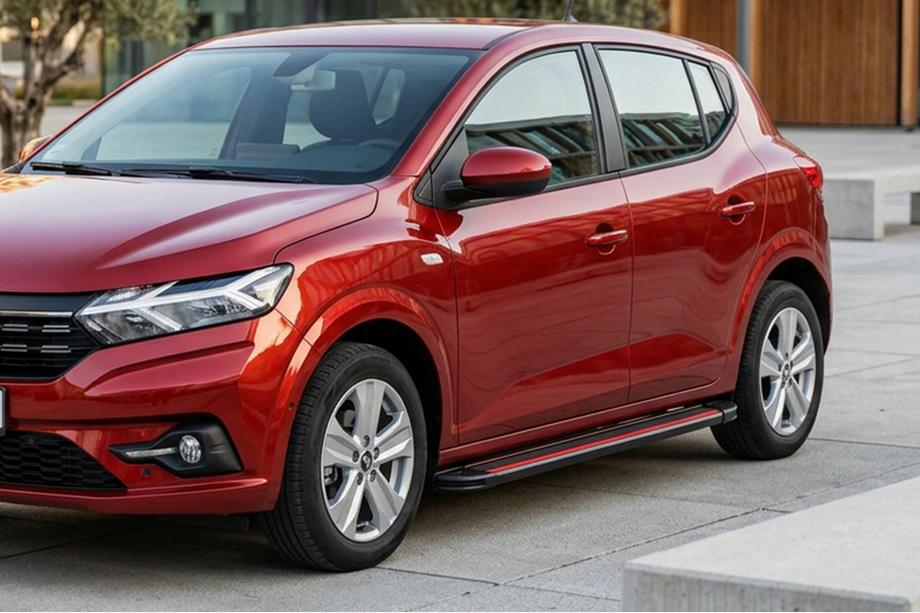 Dacia Sandero 2021- Pedane Laterali Maya Red (2 pz, Alluminio) Image