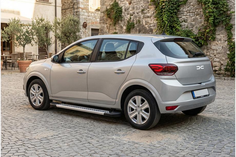 Dacia Sandero 2021- Pedane Laterali Vision New Grey (2 pz, Alluminio) Image