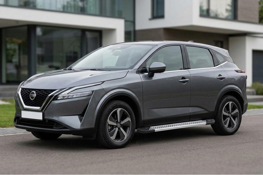 Nissan Qashqai 2021- Pedane Laterali Vision New Grey (2 pz, Alluminio) Image