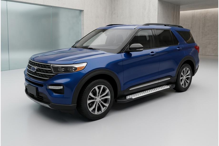 Ford Explorer 2019- Pedane laterali Allmond Grey (2 pz, alluminio) Image