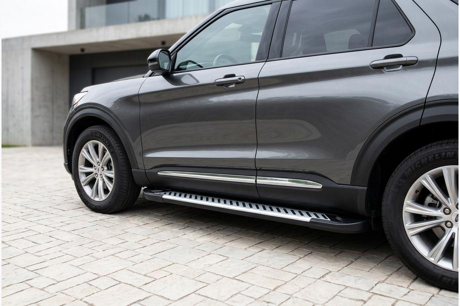 Ford Explorer 2019- Pedane Laterali Line (2 pz, Alluminio) Image