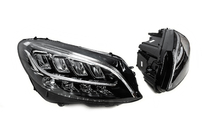 Mercedes C-class W205 2014-2021 Fari anteriori (2 pz, senza centraline, restyling) foto 8
