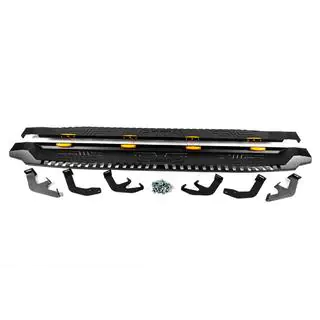 Pedane laterali Dakar V1 con LED (2 pz, metallo) foto 3