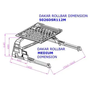 Rollbar con cestello Dakar (senza coperture avvolgibili) Toyota Hilux 2006-2015 foto 4
