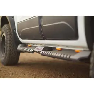 Pedane laterali Dakar V2 con LED (2 pz, metallo) foto 3
