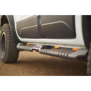 Pedane laterali Dakar V2 con LED (2 pz, metallo) foto 3