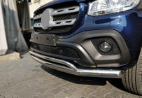 Mercedes X class 2017-2020 Protezione frontale doppia Vegas (acciaio inox, 76mm) foto 1