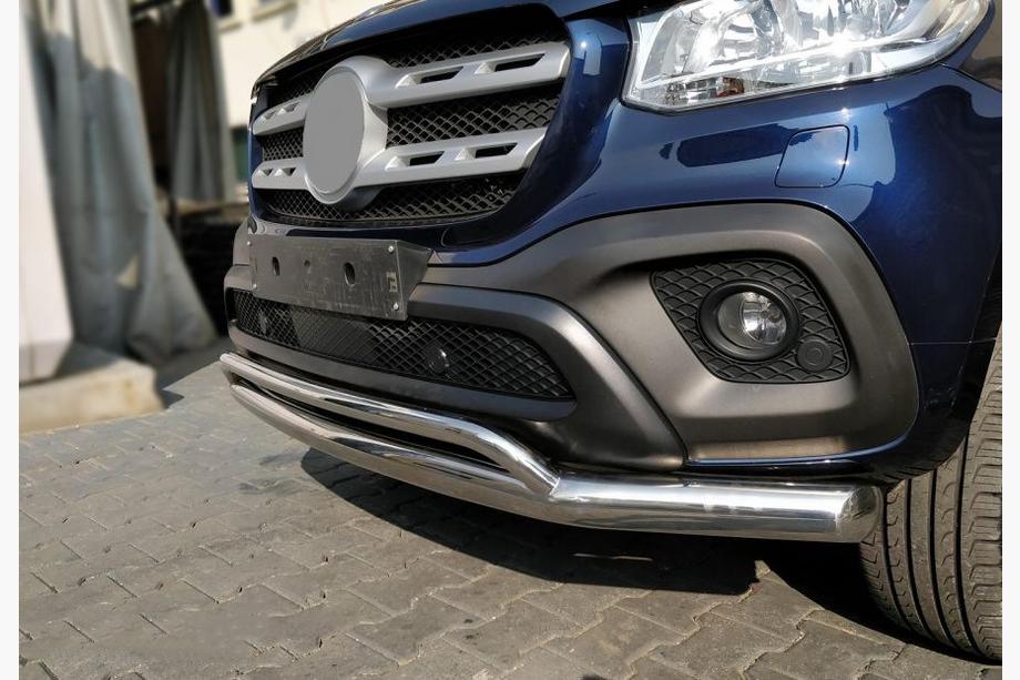 Mercedes X class 2017-2020 Protezione frontale doppia Vegas (acciaio inox, 76mm) Image