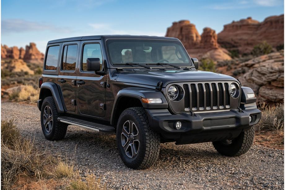 Jeep Wrangler 2018- Pedane laterali Bosphorus Grey (2 pz, alluminio) Foto 1