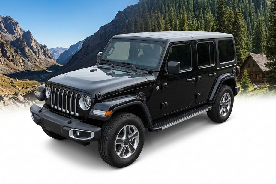 Jeep Wrangler 2018- Pedane Laterali Maya V1 (2 pz, Alluminio) Image
