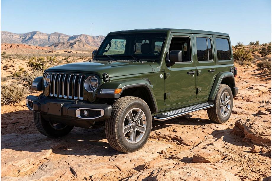 Jeep Wrangler 2018- Pedane Laterali Maydos V2 (2 pz, Alluminio) Image